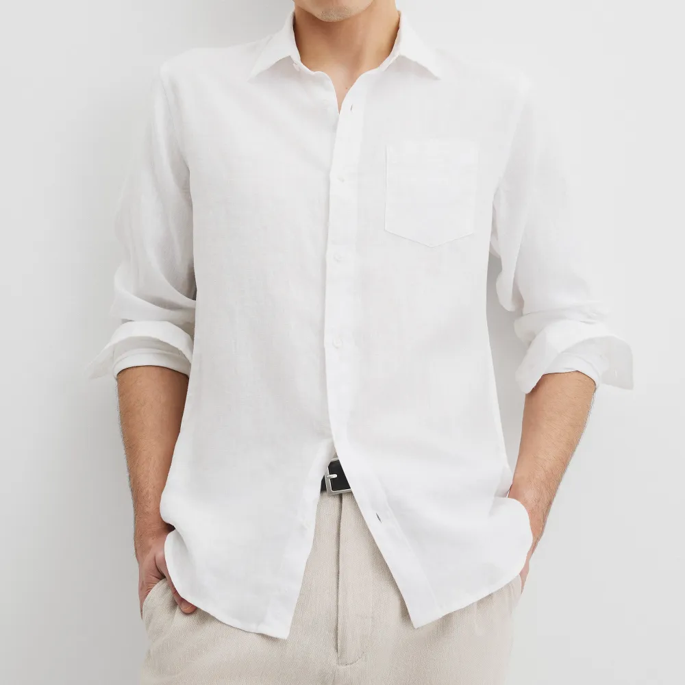 Men's Modern Regular Fit Linen Shirt