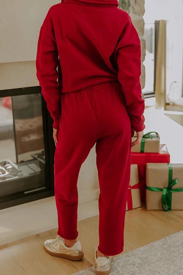 High Waist Tapered Terry Pants