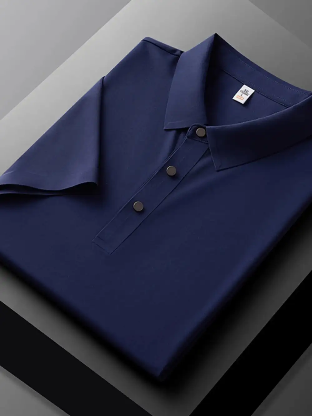 Button Detail Short Sleeve Collared Polo Shirt