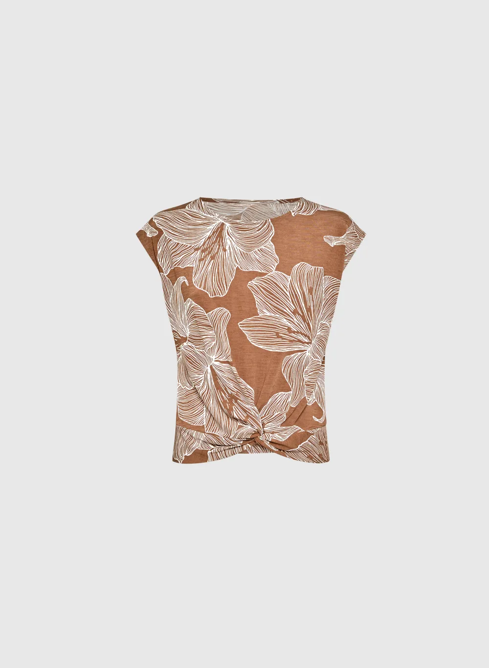 Sleeveless Top With Floral Print