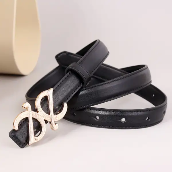 Leather Buckle Leather Belt