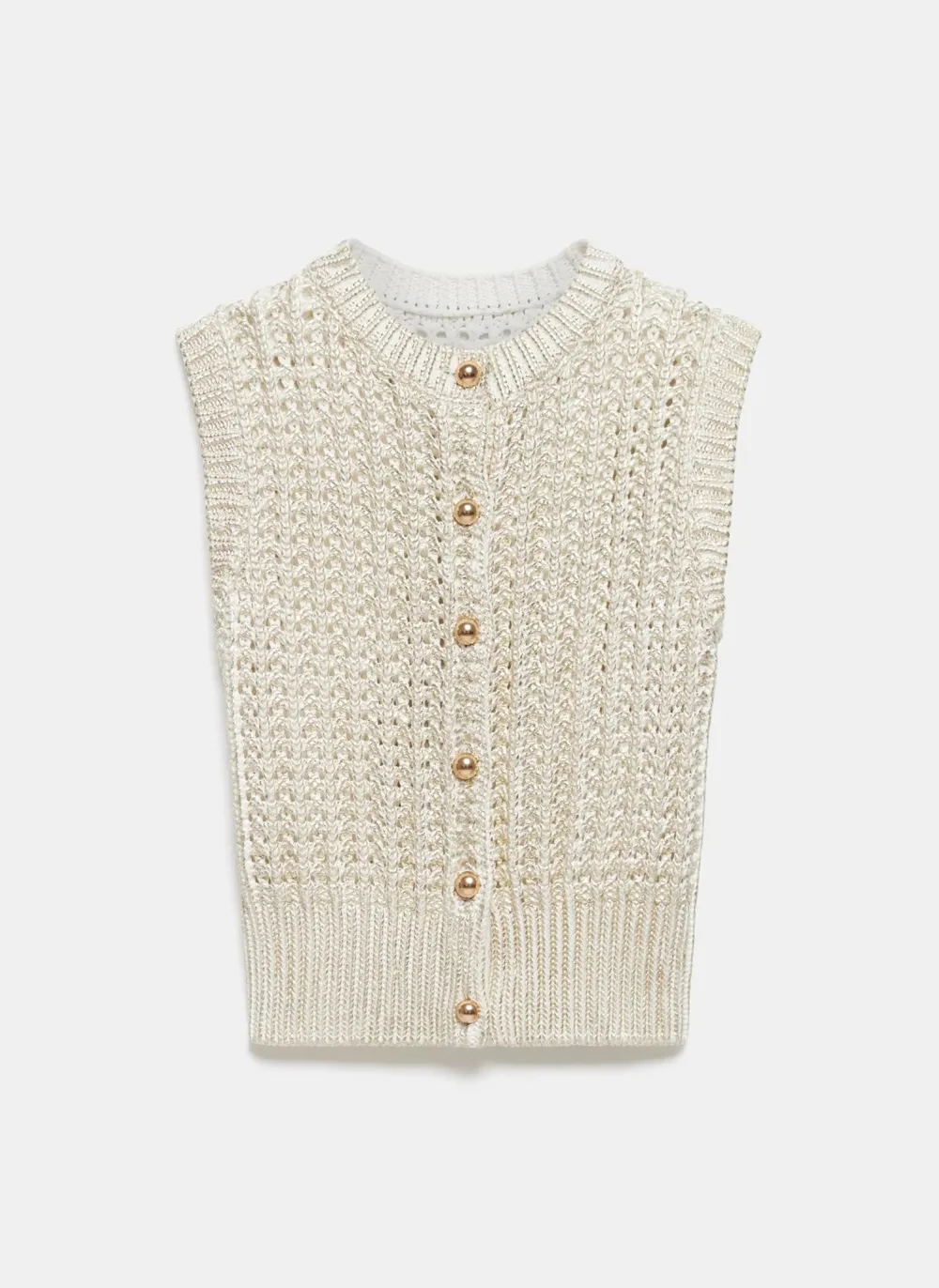 Casual Style Cotton Knit Waistcoat