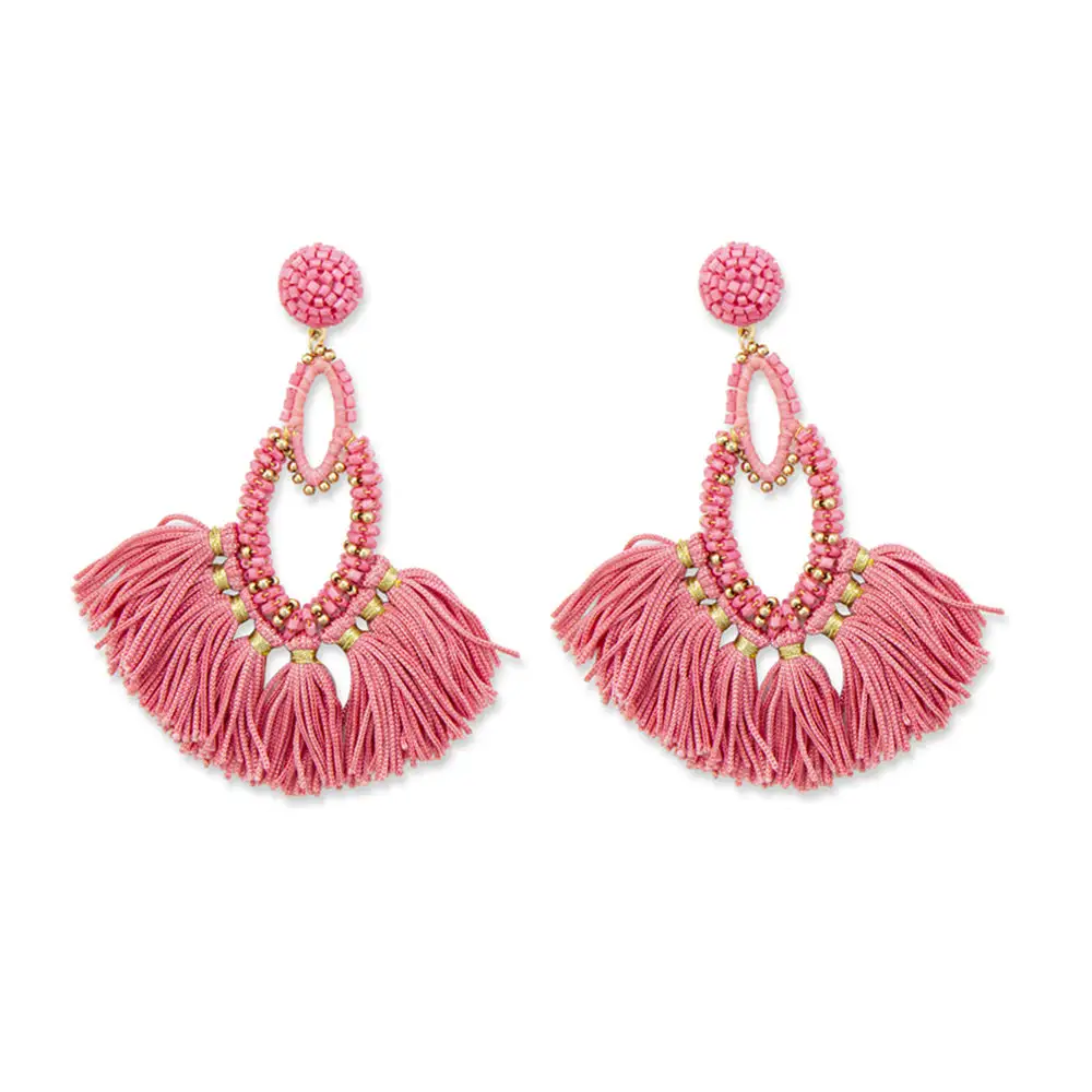 Statement Contemporary Artful Fringe Earrings