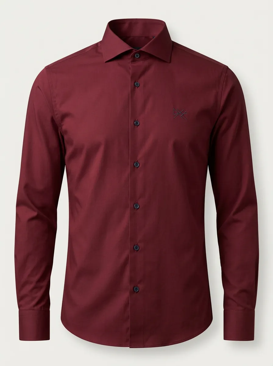 Men's Non-Iron Cotton Geometric Printed Accent Dress Shirt