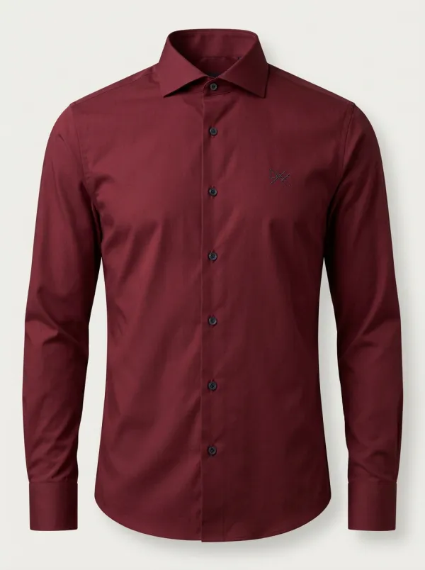 Men's Non-Iron Cotton Geometric Printed Accent Dress Shirt