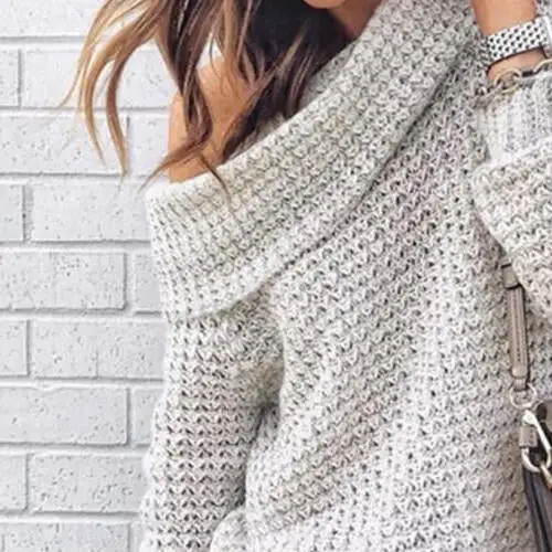 Off Shoulder Openwork Sweater