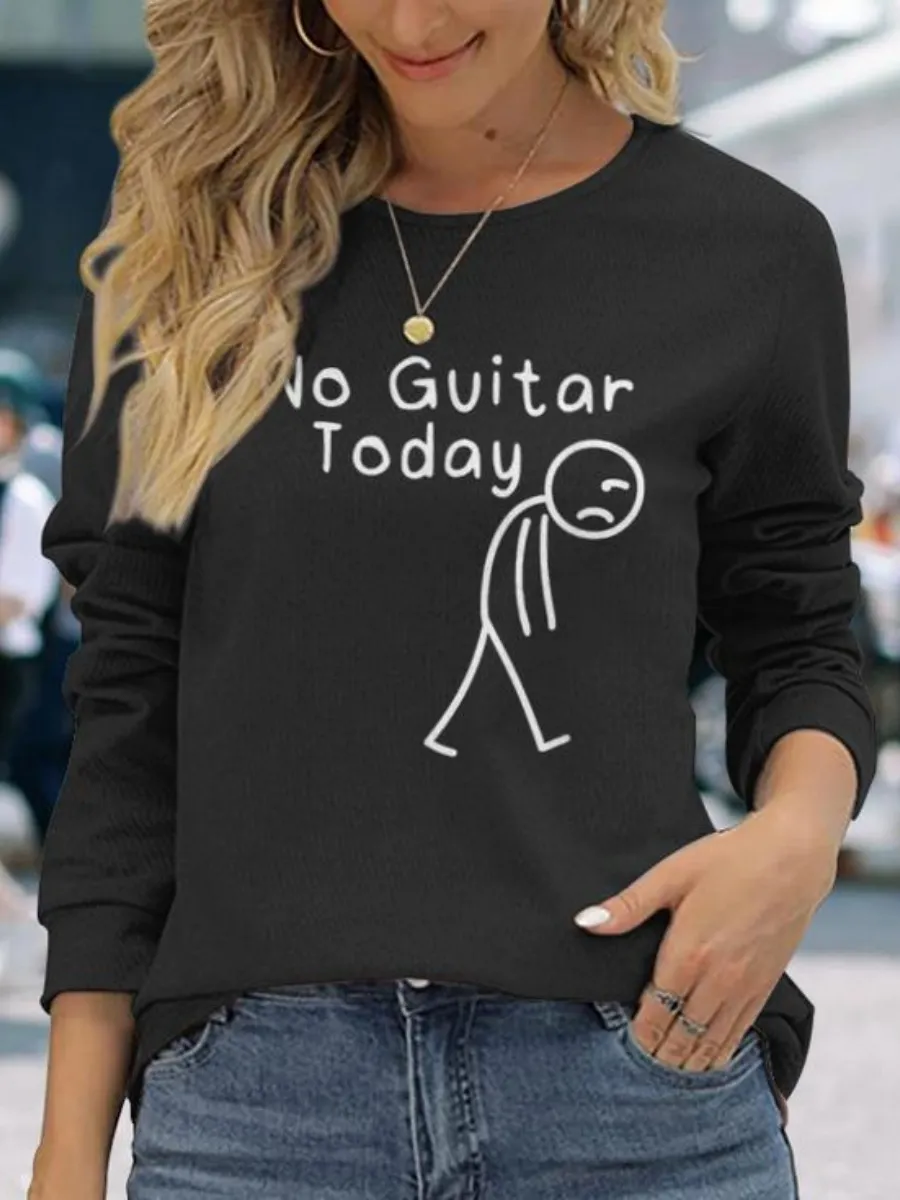 Funny Guitar Player Printed T-Shirt