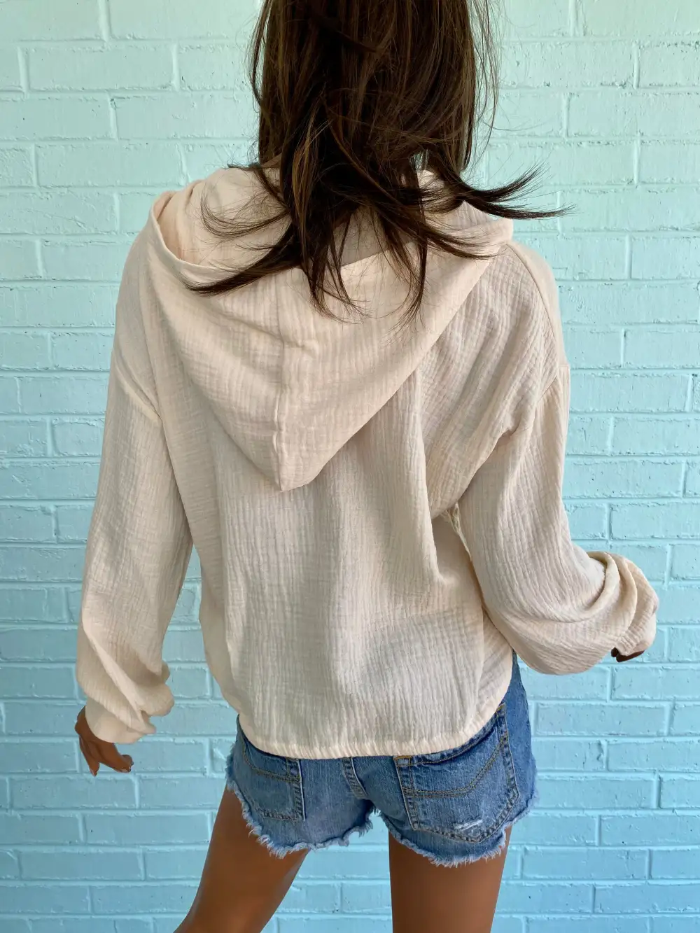 Relaxed Button Hoodie