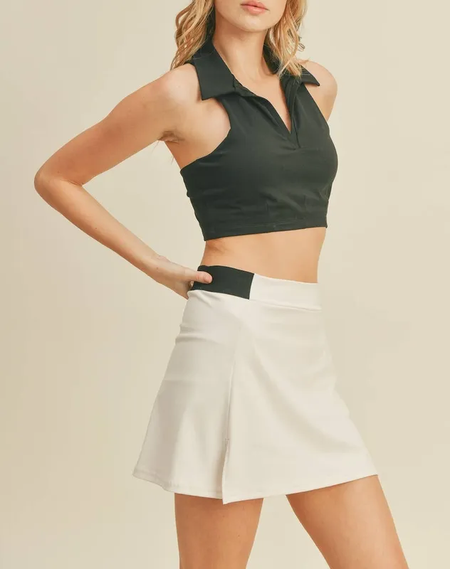 Collared Cropped Tank Top