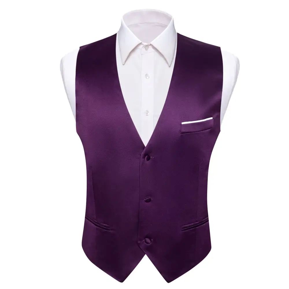 Refined Solid Dress Vest Set