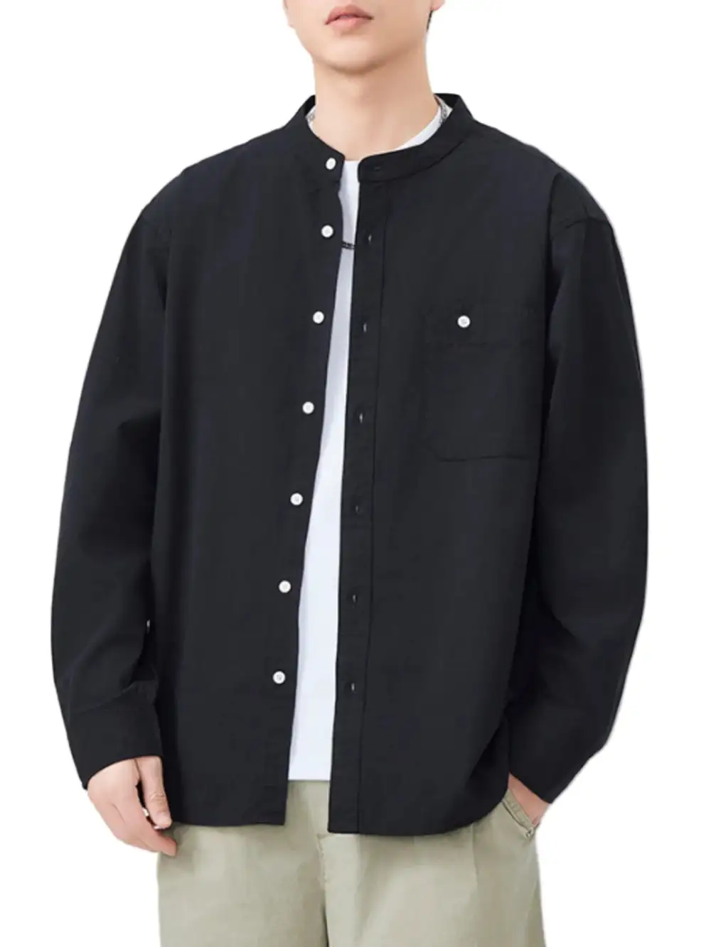 Modern Button Up Long Sleeve Shirt