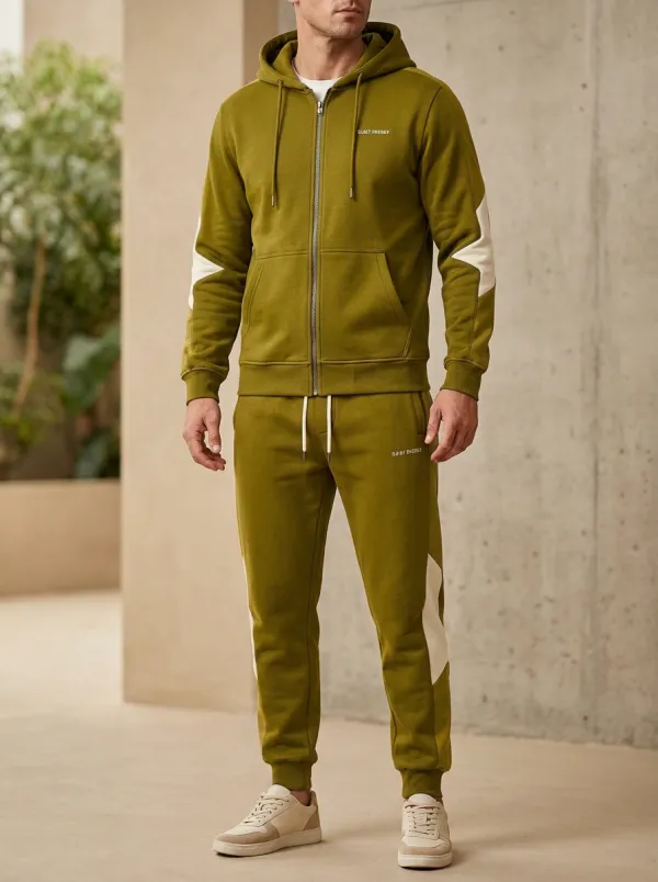 Men's Quiet Colorblock Print Jogger Set