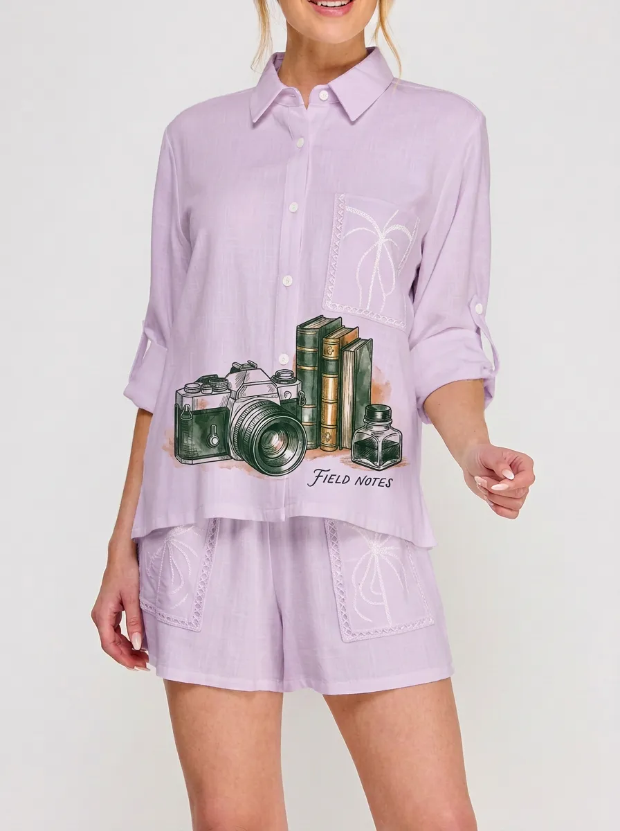 Women's Photography Book Field Notes Graphic Shirt