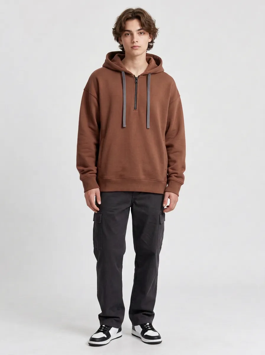 Unisex Quarter Zip Fresh Look Hoodie