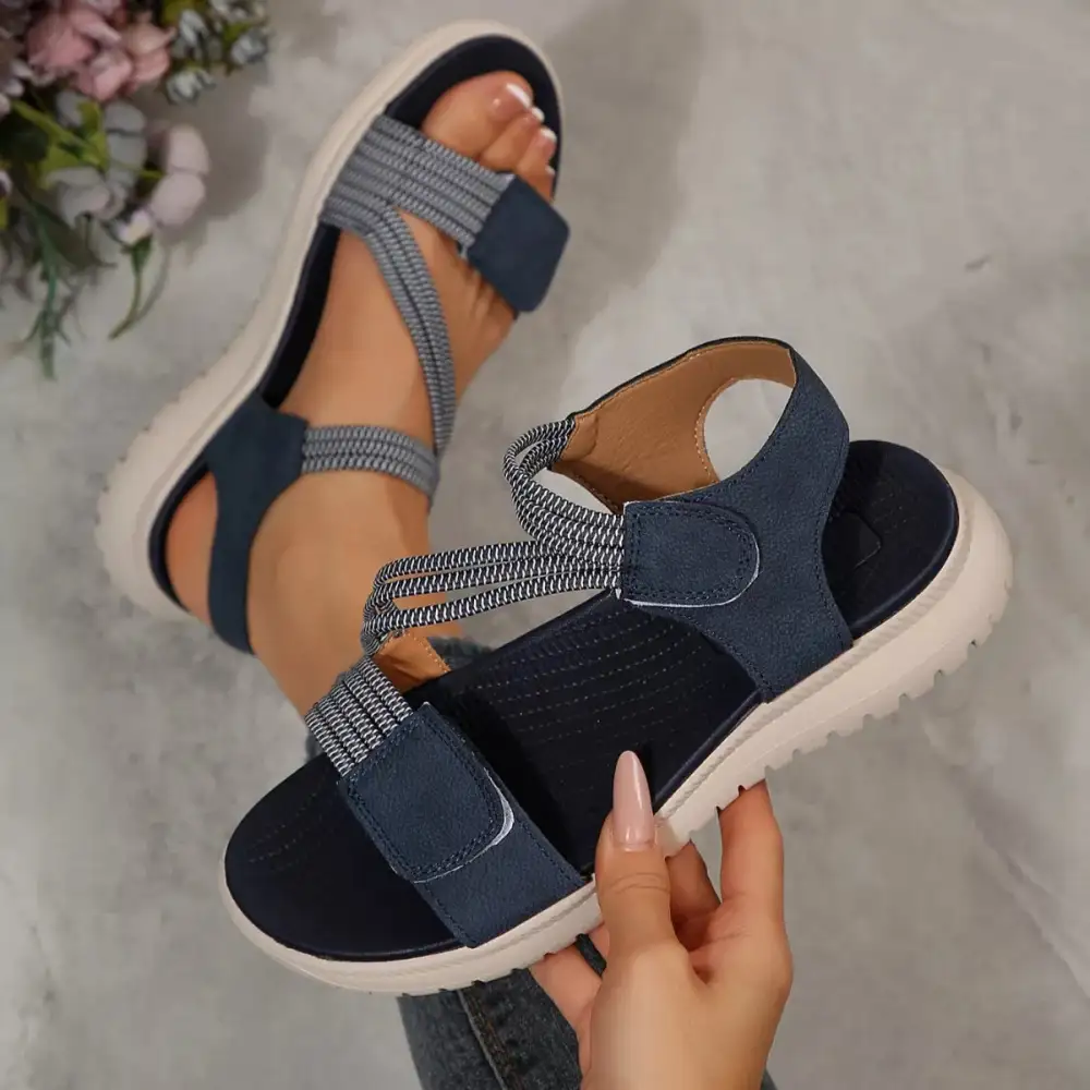 Lounge Open Toe Wedge Sandals