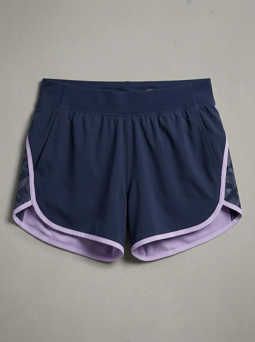 Women's Studio Athletic Geometric Pattern Printed Running Shorts