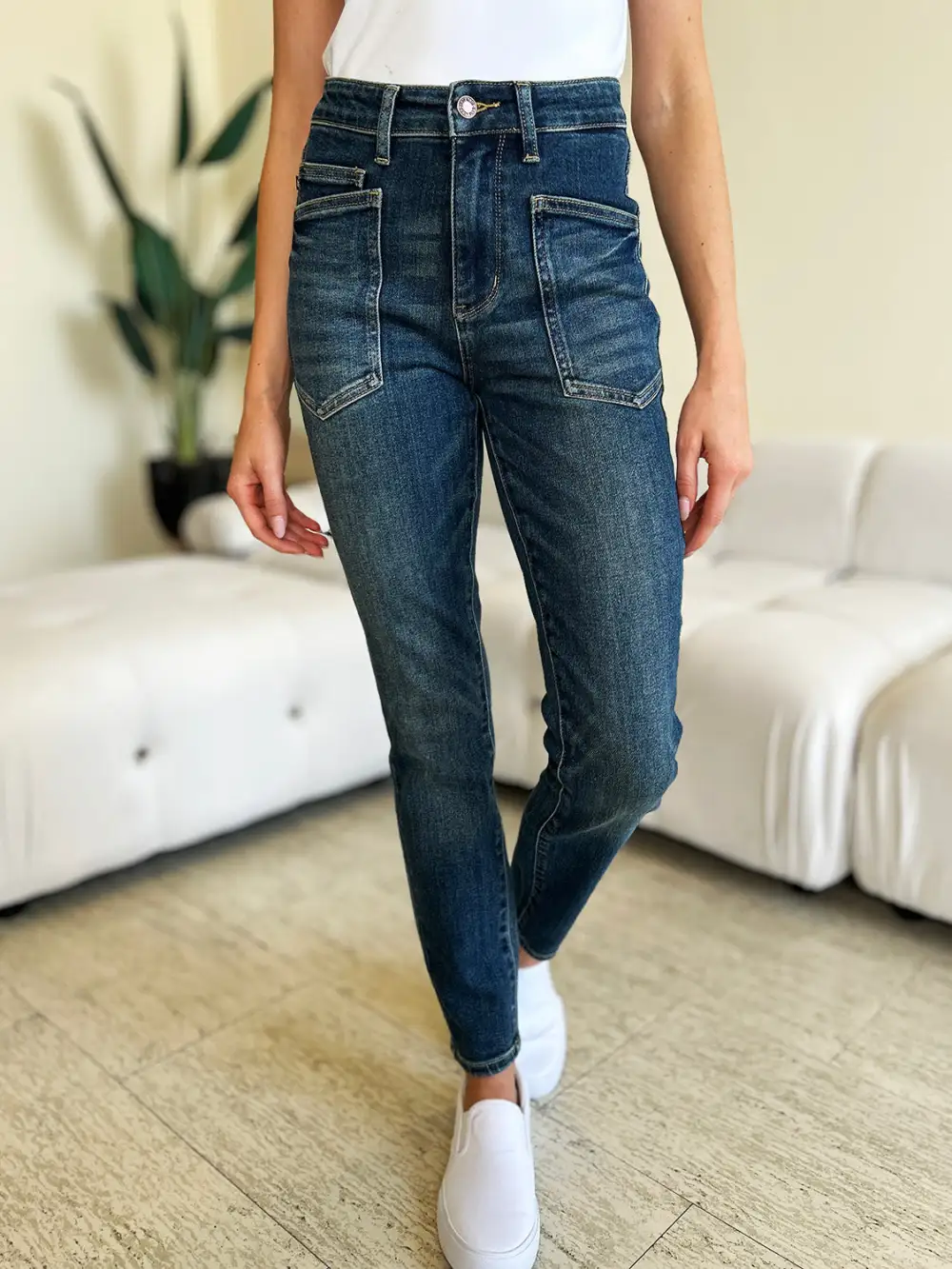 Easy High Waist Skinny Denim Jeans