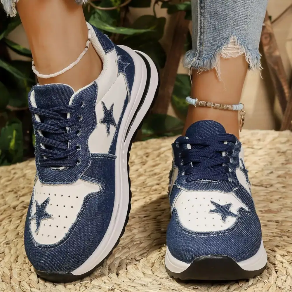 Star Lace-Up Sneakers