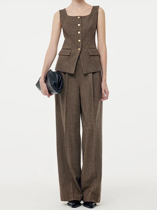 Washable Wool Women Full Length Pants