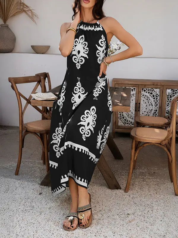 Loose Halter Neck Maxi Dress