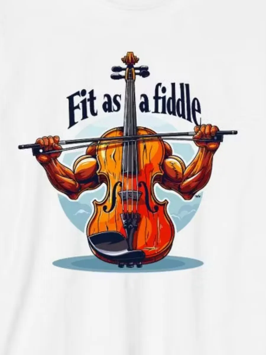 Violin Graphic Long Sleeve T-Shirt