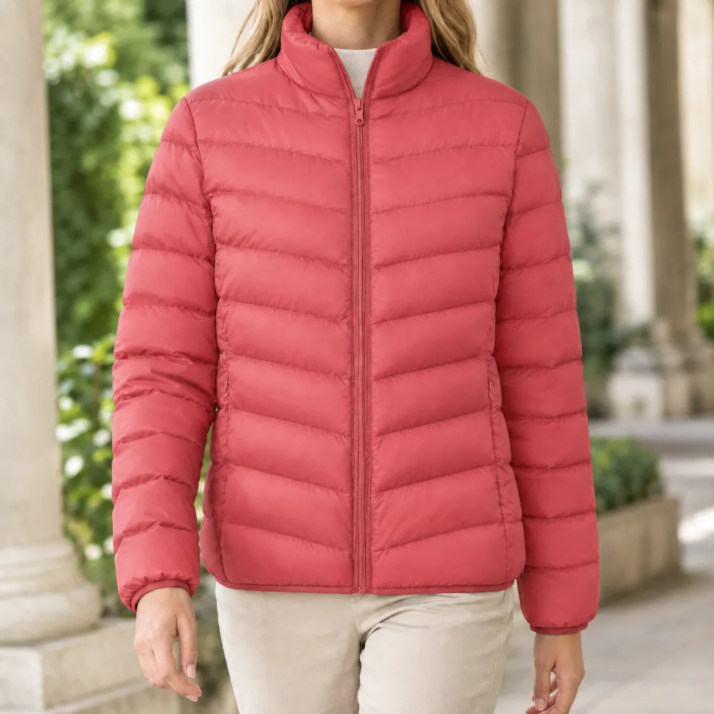 Stand Collar Quilted Jacket