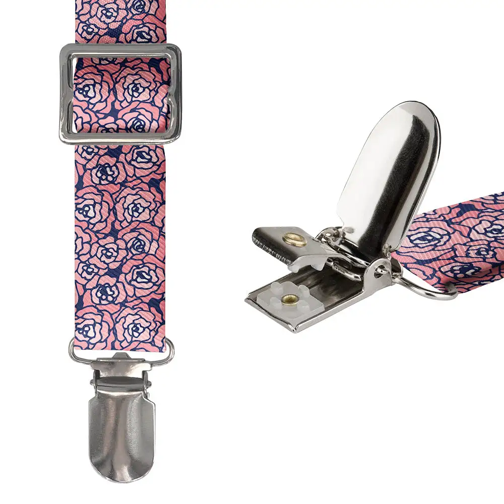 Carnation Mosaic Pattern Suspenders