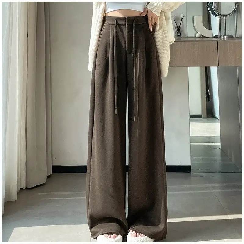 Refined High Waist Wide Leg Pants