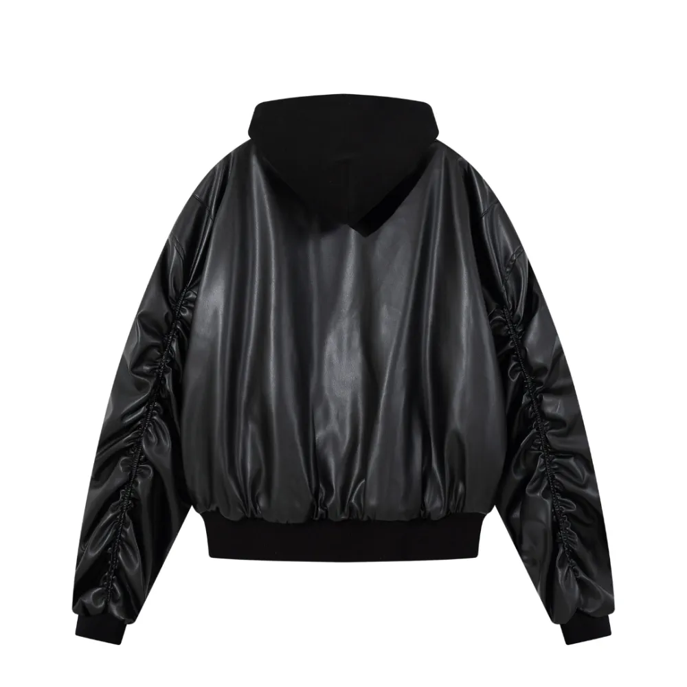 Hooded Leather Street Jacket