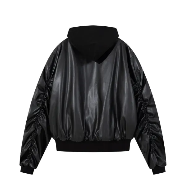 Hooded Leather Street Jacket