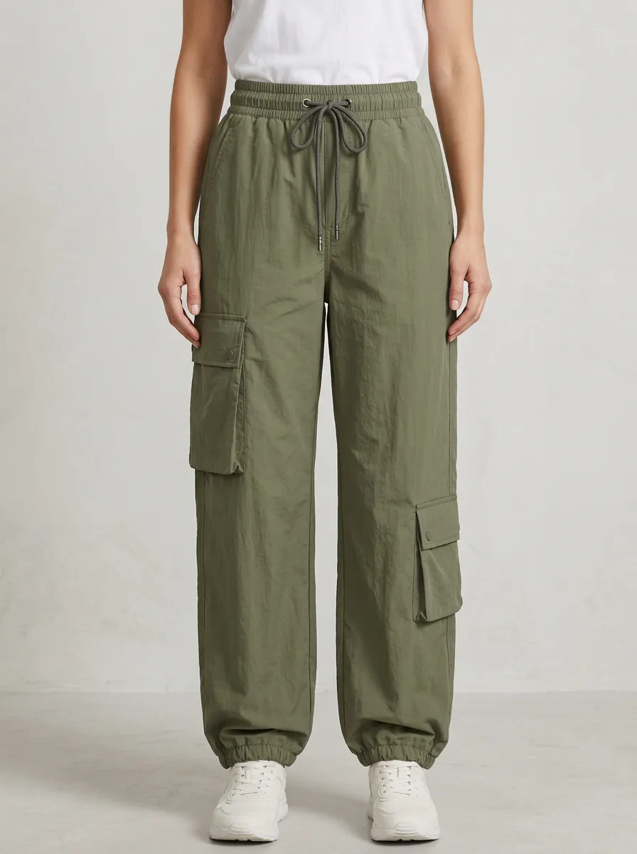 Everyday Elastic-Waist Breathable Cargo Pants