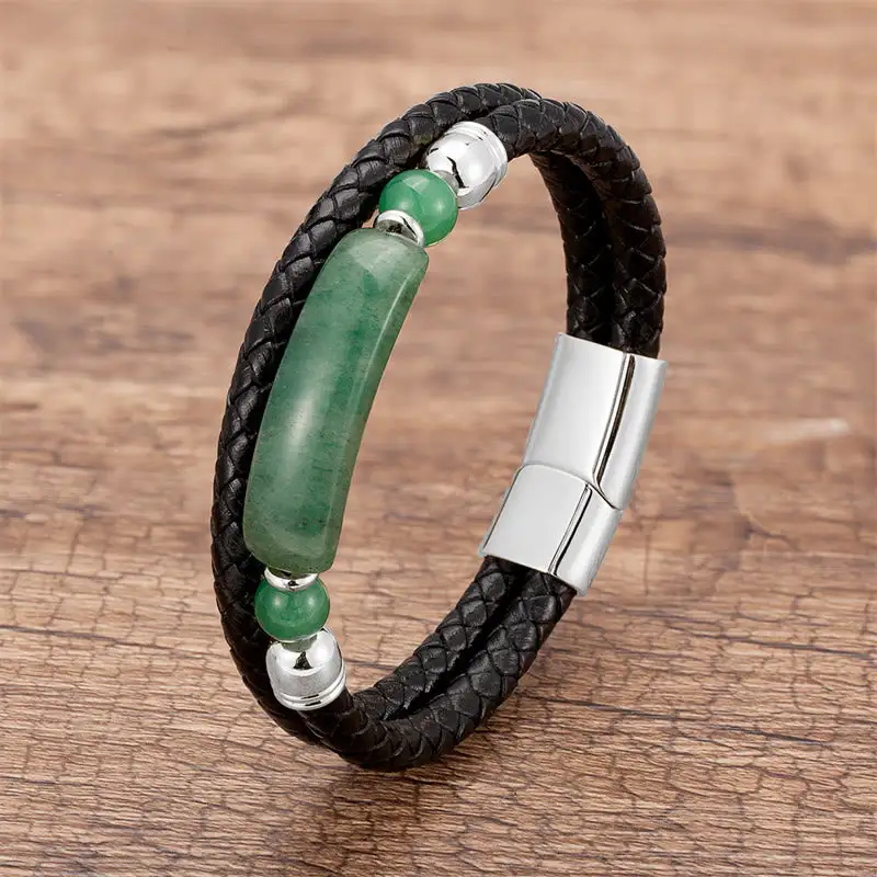 Aventurine Tiger Eye Agate Onyx Hematite Stone Bracelet