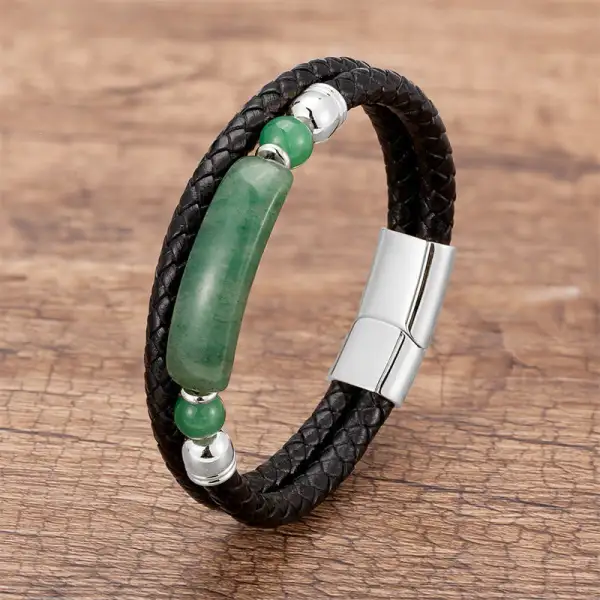 Aventurine Tiger Eye Agate Onyx Hematite Stone Bracelet