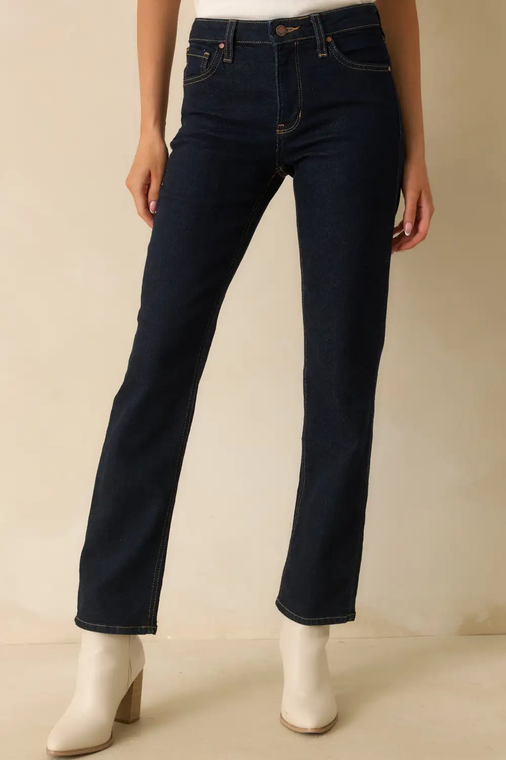 Again Deep Indigo Straight Leg Jeans