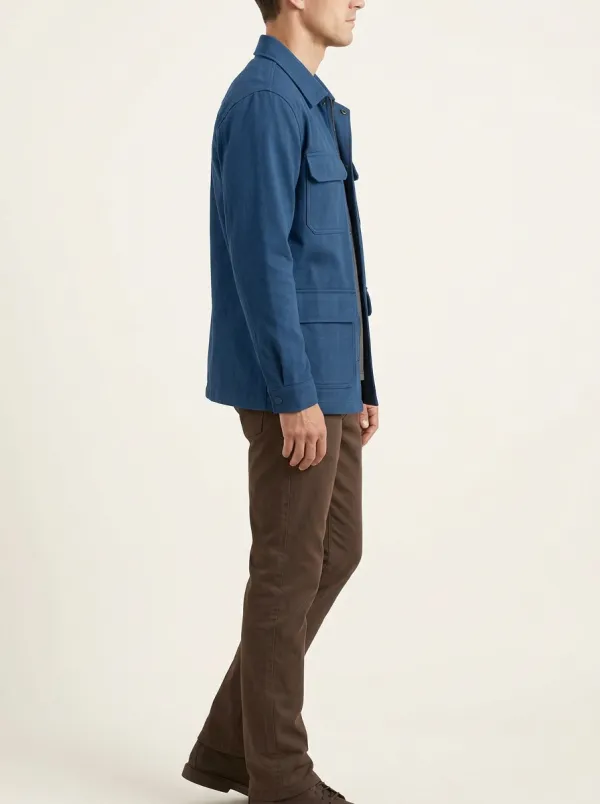 Men's Compass-Wrench Embroidered Utility Field Jacket