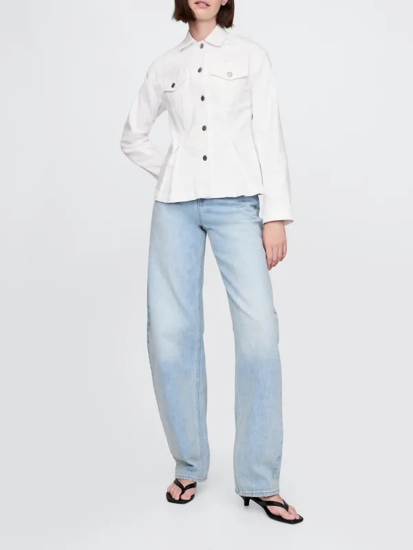 Pleated Button Jacket
