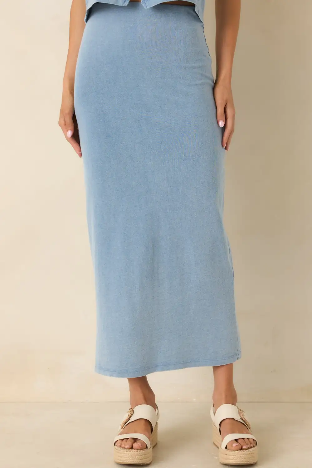 Chic Cotton Midi Skirt
