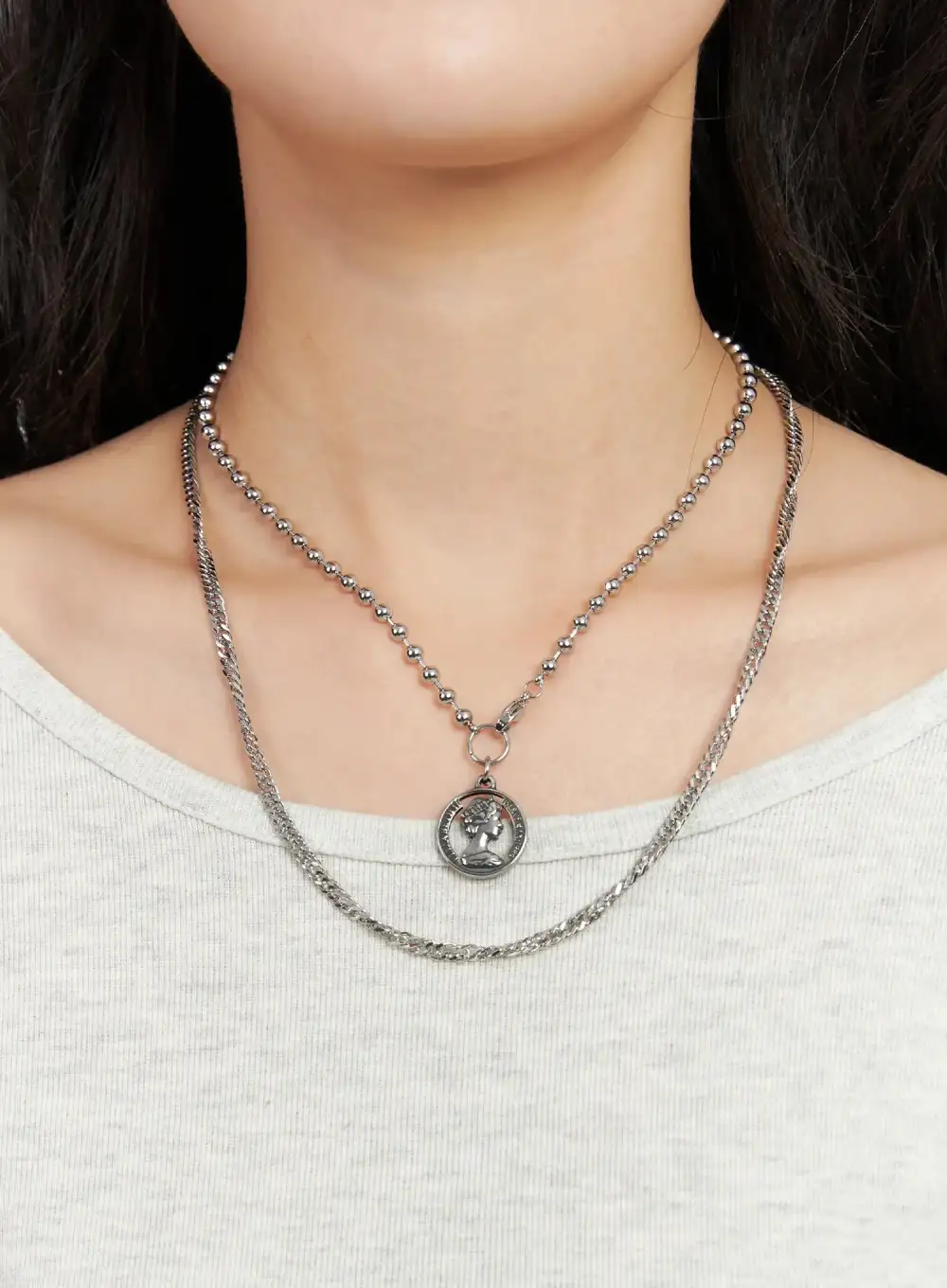 Double Layer Charm Necklace