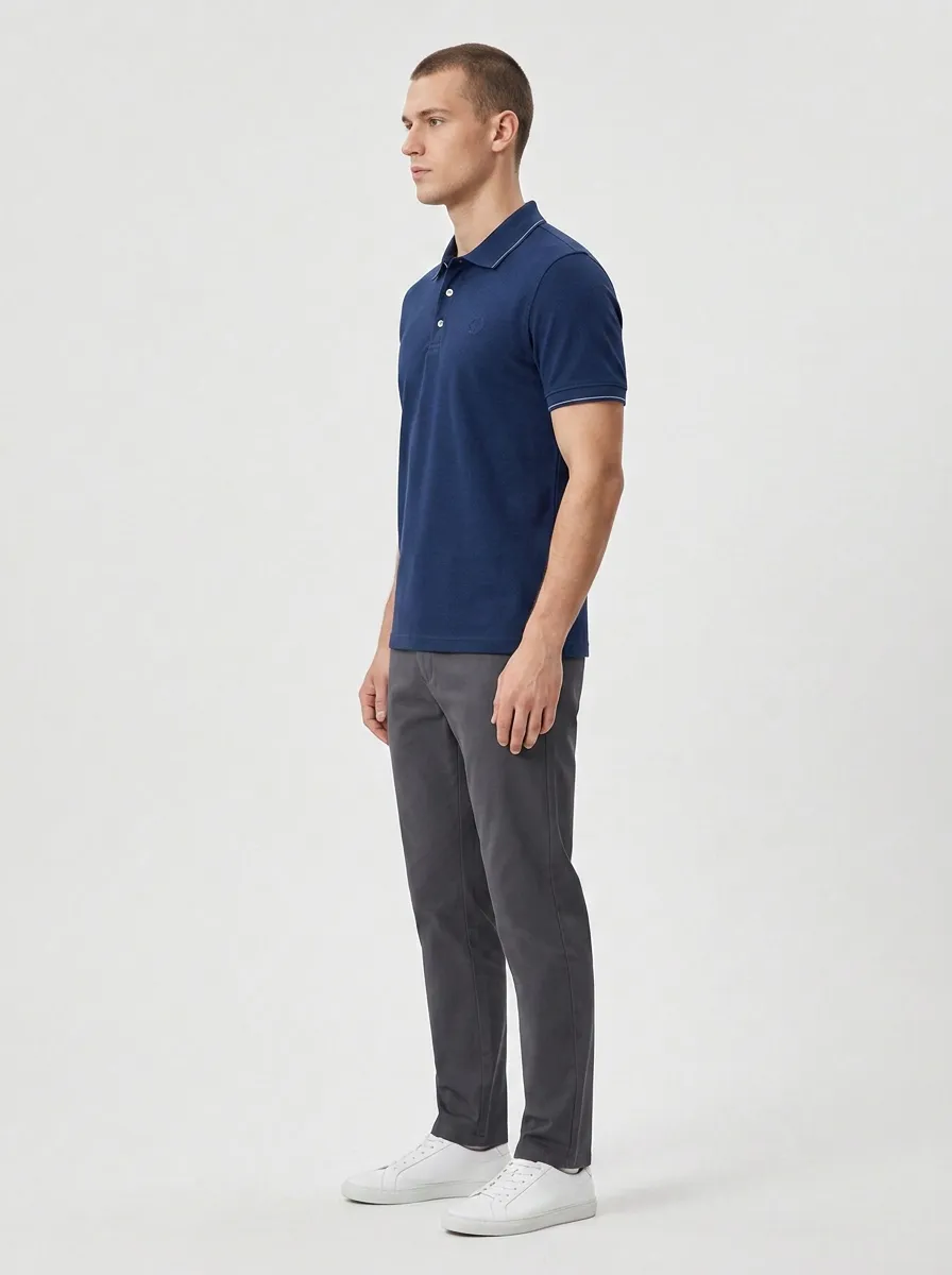 Refined Adventure-Style Men's Polo Shirt