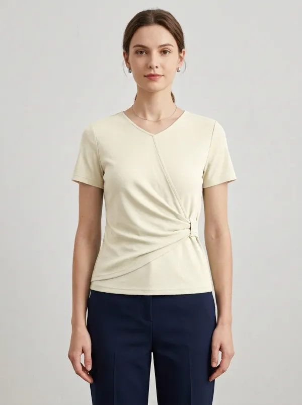 Fitted V-Neck T-Shirt