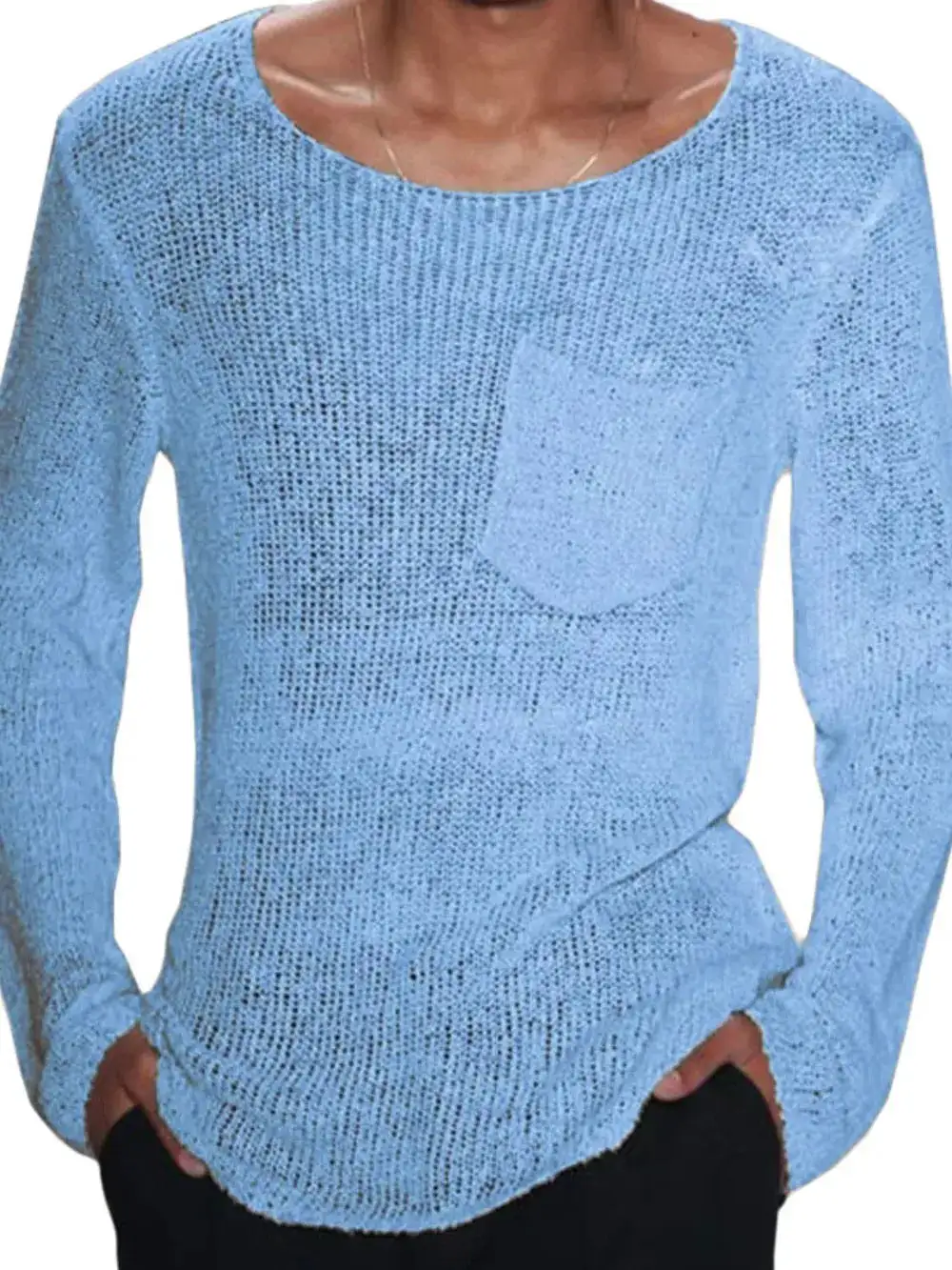 Pocket Detail Crew Neck Tee