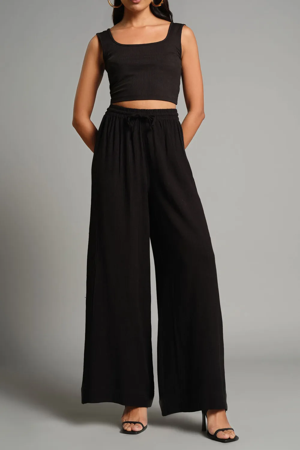 Casual Style Wide-Leg Pants