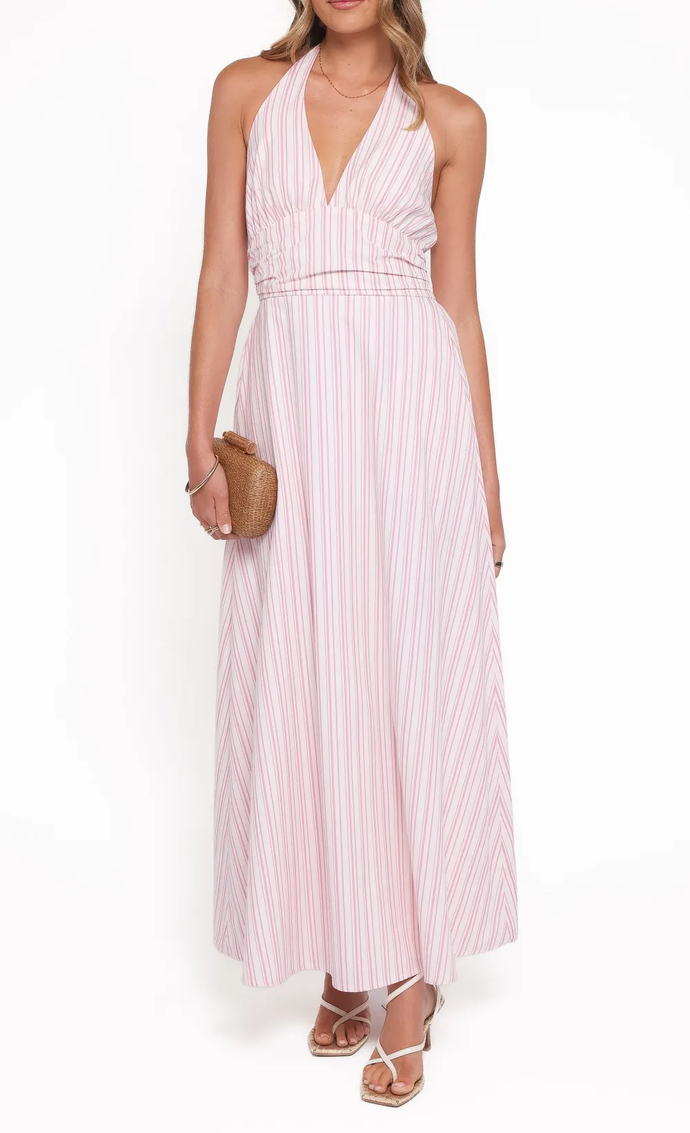 Linen Halter Maxi Dress