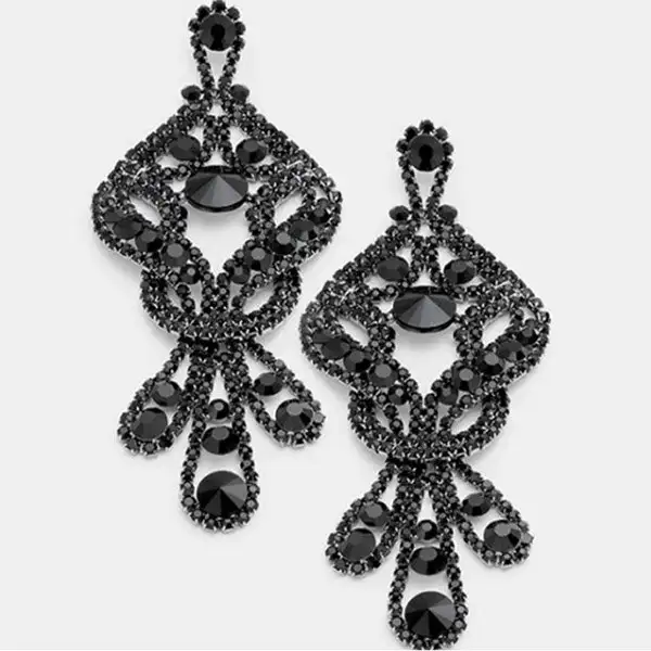 Rhinestone Abstract Earrings