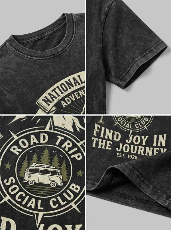 Unisex National Park Adventure Road Trip Printed T-shirt