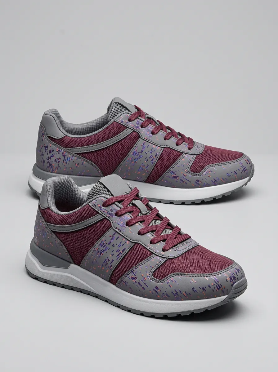Men's Abstract Splatter Printed Sneakers