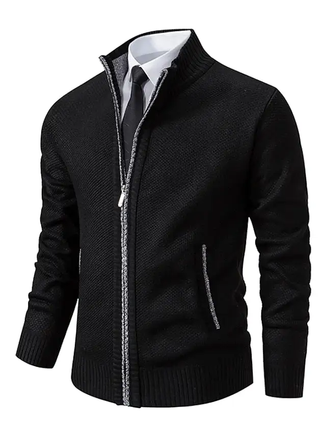 Zip Front Relaxed Fit Cardigan
