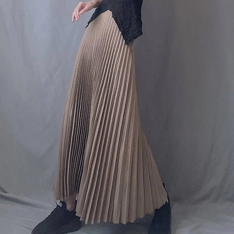 High Waist Pleated Skirt