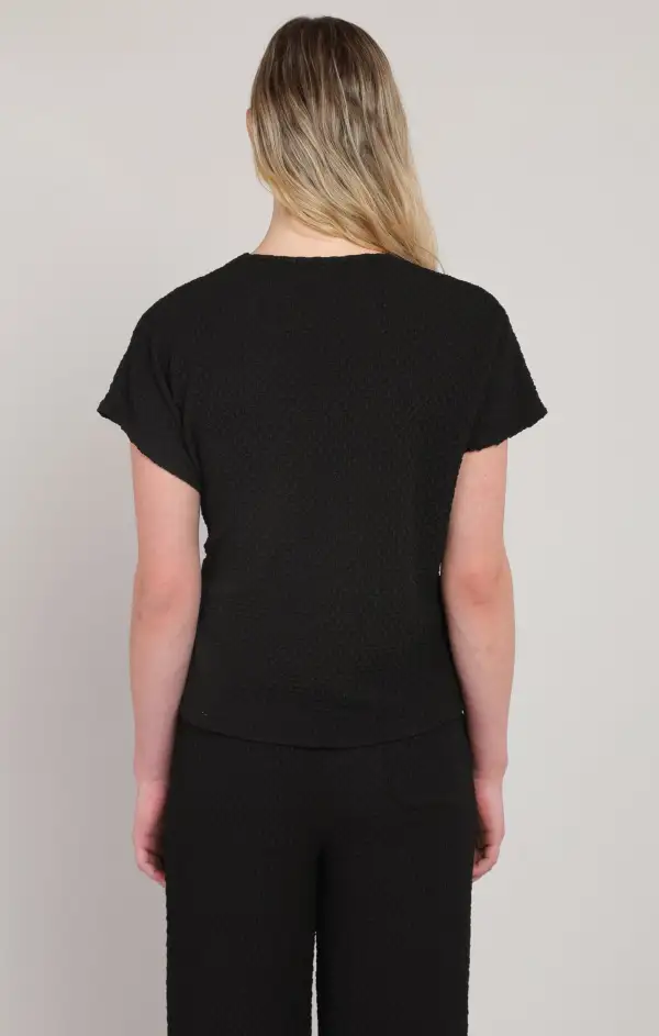 Textured Knot Detail Top