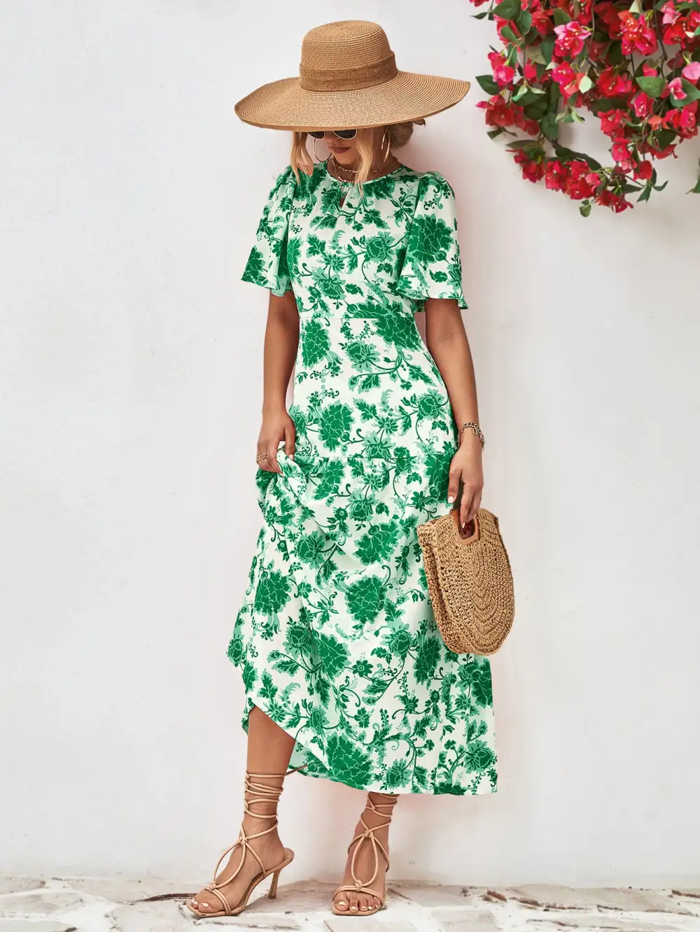 Tie Waist Tie Detail Dress